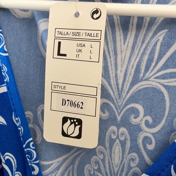 Summer Maxi Dress Surplice Smock Waist Sleeveless Large - Picture 8 of 11